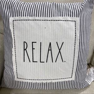 teal patterned cushion